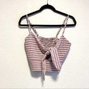STAPLE THE LABEL CROP TIE TOP